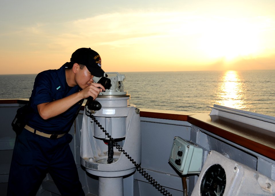 US Navy 111013-N-UE250-206 Ensign John Lee, assigned to the forward deployed Arleigh Burke-class guided-missile destroyer USS Fitzgerald (DDG 62),