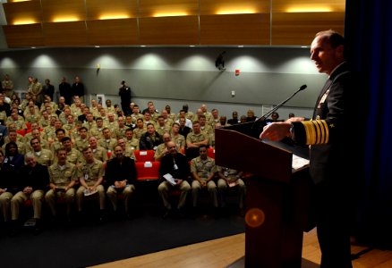 US Navy 111013-N-FC670-047 Chief of Naval Operations (CNO) Adm. Jonathan Greenert delivers remarks during an event celebrating the Navy's 236th bir photo