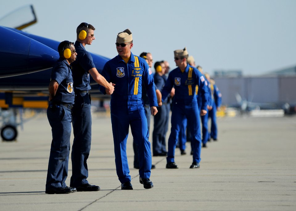 US Navy 111015-N-IR859-049 Capt. Greg McWherter, commanding officer and flight leader of the U.S. Navy flight demonstration squadron, the Blue Ange
