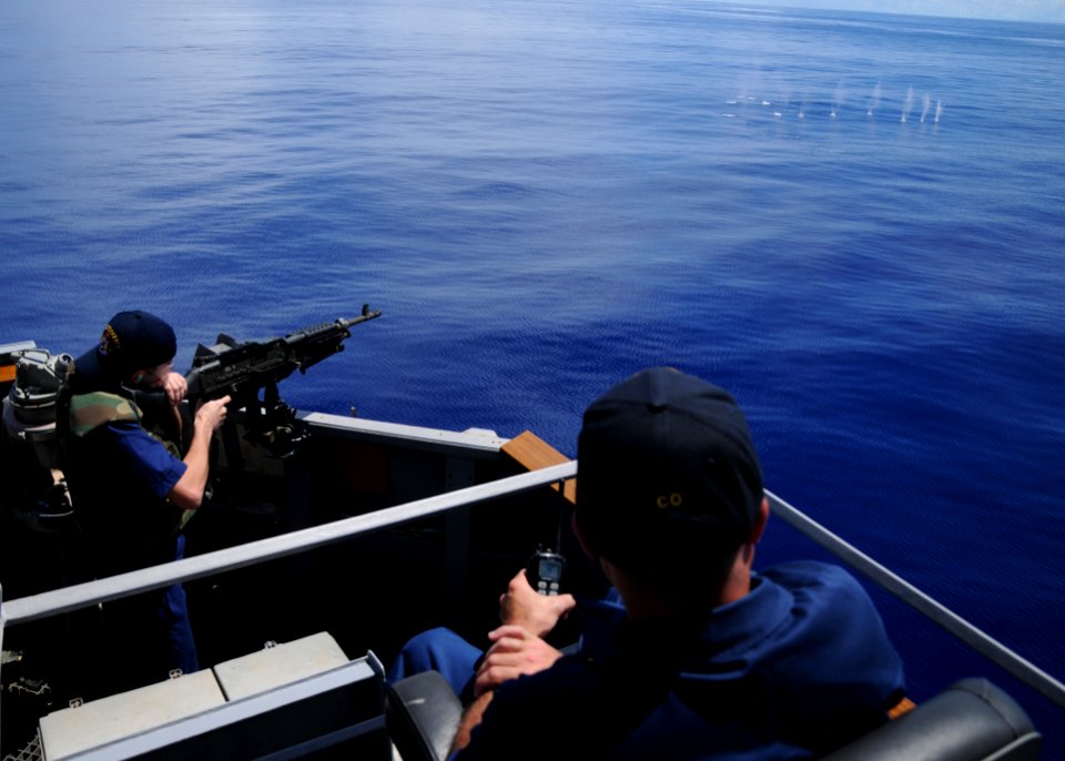 US Navy 111014-N-UE250-447 Cmdr. Brian Mutty, commanding officer of the forward deployed Arleigh Burke-class guided-missile destroyer USS Fitzgeral