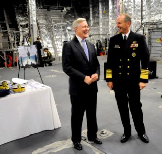 US Navy 111019-N-FC670-257 Secretary of the Navy (SECNAV) the Honorable Ray Mabus and Chief of Naval Operations (CNO) Adm. Jonathan Greenert attend