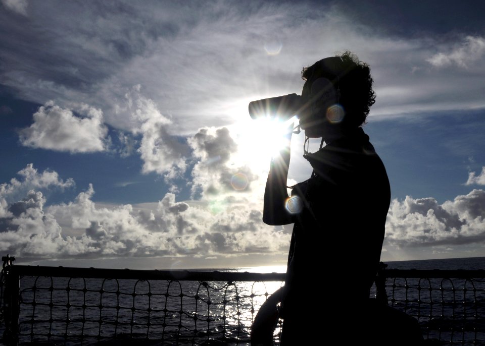 US Navy 111019-N-UE250-005 Seaman Recruit Megan Barr assigned to the forward deployed Arleigh Burke-class guided missile destroyer USS Fitzgerald (