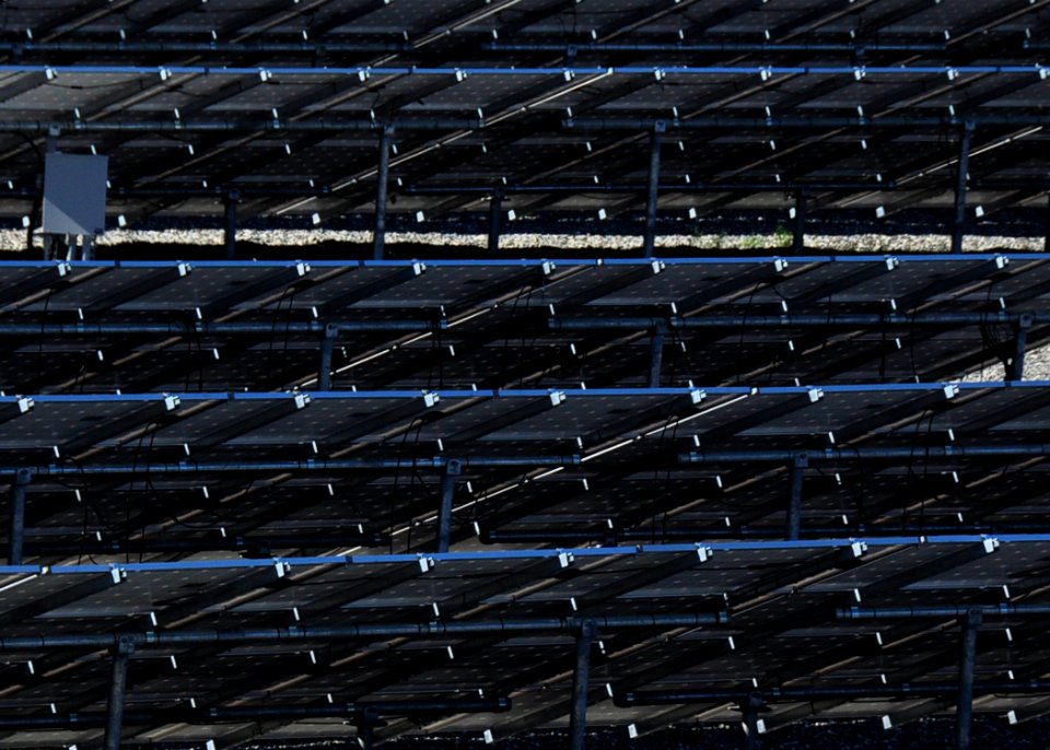 US Navy 111022-N-OH262-303 A view of solar panels being installed at Naval Station Guantanamo Bay, Cuba