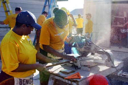 US Navy 111026-N-NT881-025 San Antonio area sailors volunteer to help build a house for Habitat for Humanity