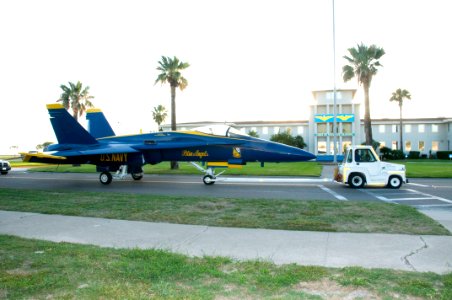 US Navy 111025-N-LY958-030 Personnel assigned to Naval Facilities Engineering Command (NAVFAC) at Naval Air Station Corpus Christi transport an F-A