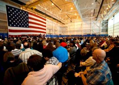 US Navy 111029-N-NY820-057 Approximately 2,500 people attend the commissioning ceremony for the Virginia-class attack submarine USS California (SSN