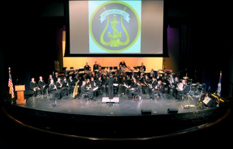 US Navy 111106-N-IK959-350 Musicians from the Navy Band Great Lakes (NBGL) wind ensemble and the Highland Park High School band perform
