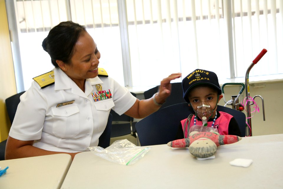 US Navy 111027-N-YM440-145 Rear Adm. Eleanor Valentin, commander of Navy Medicine Support Command and director of the Medical Service Corps