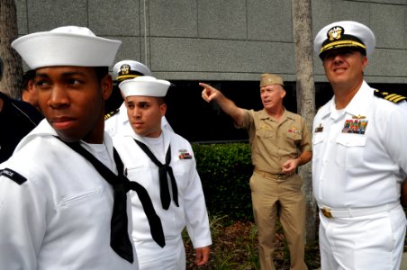 US Navy 111103-N-YX169-017 Capt. Bill Reuter, commanding officer of the Naval Air Warfare Center Testing Systems Division (NAWCTSD)