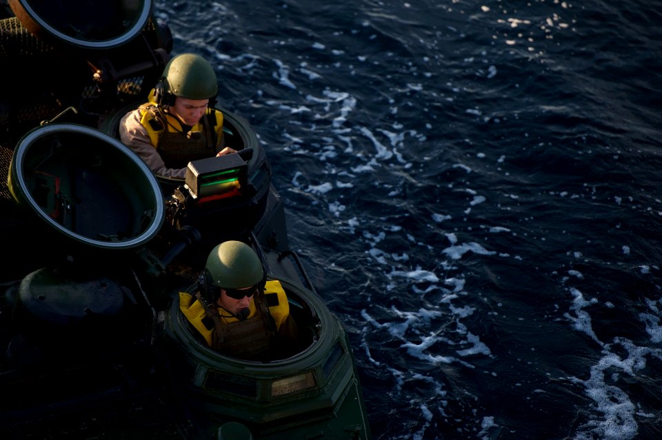US Navy 111108-N-ZC343-357 Marines from the Assault Amphibious Schools Battalion at Camp Pendleton, Calif., practice maneuvering amphibious assault