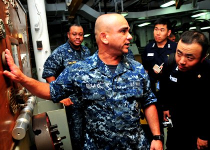 US Navy 111107-N-BK435-042 Sailors from the Republic of Korea navy submarine ROKS Park Wi (SS 065) visit USS Frank Cable (AS 40)