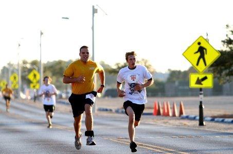 US Navy 111105-N-XX082-936 Seaman Kevin Young, left, an Information Systems Technician
