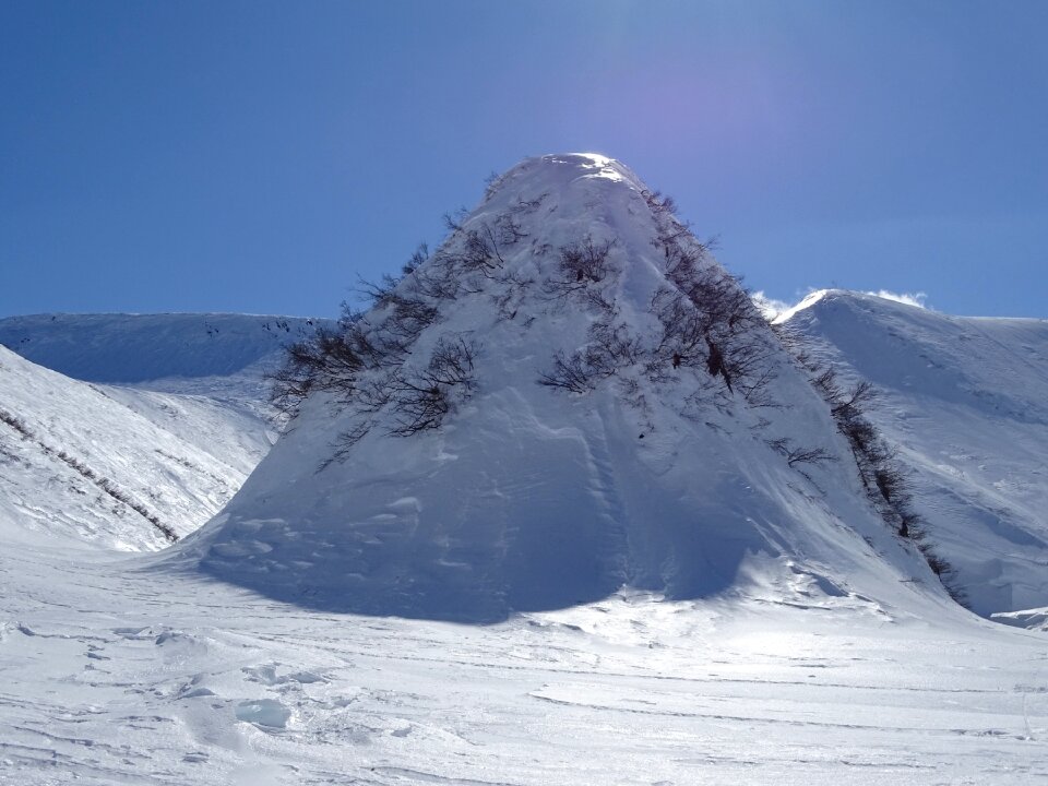 Nature winter volcano