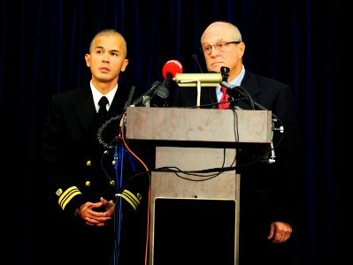 US Navy 111109-N-RF645-105 Richard Kamman, right, the lead defense attorney, and Lt. Cmdr. Richard Kamman, lead military defense attorney, for Abd