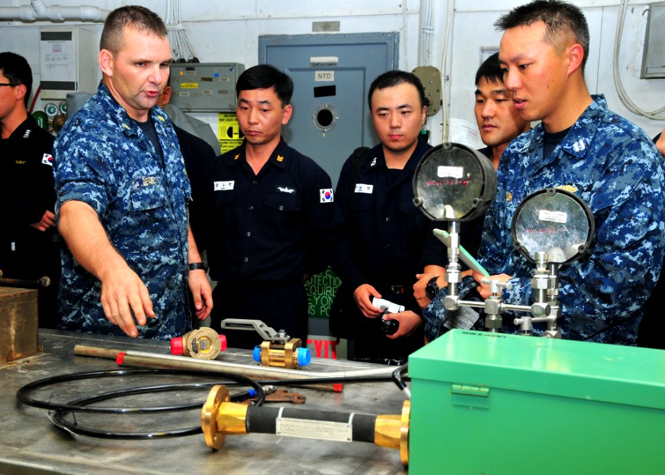 US Navy 111107-N-BK435-035 Republic of Korea sailors visit USS Frank Cable (AS 40)