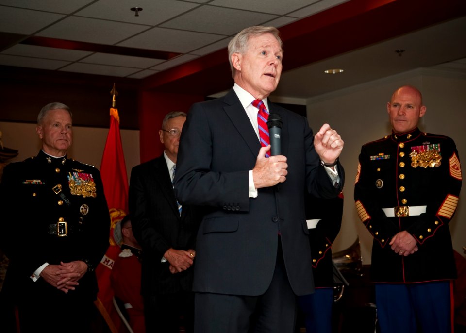 US Navy 111108-N-AC887-001 Secretary of the Navy (SECNAV) the Honorable Ray Mabus delivers remarks during the Marine Corps's 236th birthday celebra