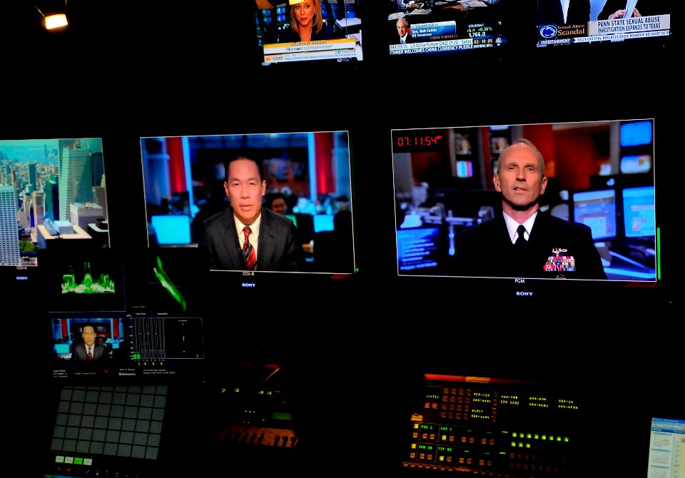 US Navy 111111-N-FC670-041 CNO, Adm. Jonathan Greenert is interviewed on the MSNBC News network