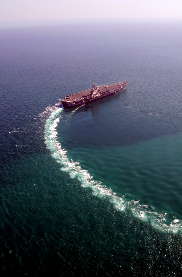 US Navy 111111-N-TU894-009 The aircraft carrier USS George H.W. Bush (CVN 77) transits the Arabian Gulf