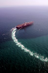 US Navy 111111-N-TU894-009 The aircraft carrier USS George H.W. Bush (CVN 77) transits the Arabian Gulf