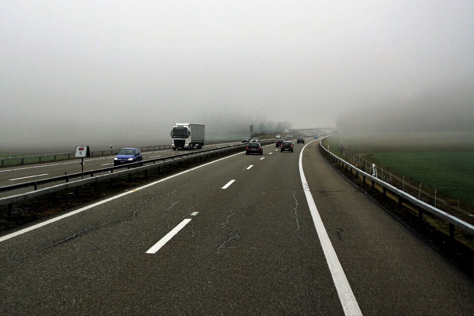 Travel street the fog