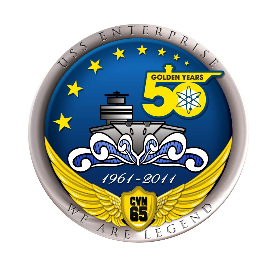 US Navy 111123-N-ZZ999-001 A logo to commemorate the 50th anniversary of the commissioning of the aircraft carrier USS Enterprise (CVN 65)