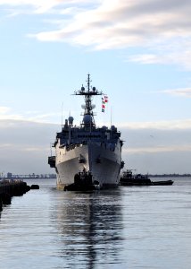 US Navy 111128-N-YC845-354 The amphibious transport dock ship USS Ponce (LPD 15) departs Naval Station Norfolk for a brief underway period