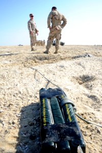 US Navy 111121-N-RP435-151 Explosive ordnance disposal (EOD) technicians, prepare explosives for a demonstration during Neon Response 2012 (NR 12) photo