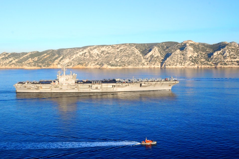 US Navy 111125-N-XE109-028 The aircraft carrier USS George H.W. Bush arrives in Marseilles, France, for a scheduled port visit