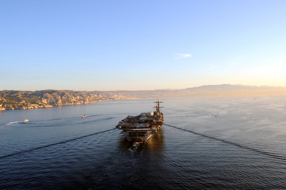 US Navy 111125-N-XE109-072 The aircraft carrier USS George H.W. Bush arrives in Marseilles, France, for a scheduled port visit