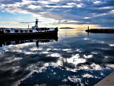 Reflection mediterranean morning photo