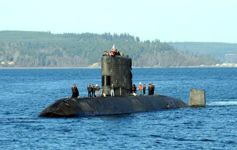 US Navy 111212-N-GU530-103 The Royal Canadian Navy long-range patrol submarine HMCS Victoria (SSK 876) arrives at Naval Base Kitsap-Bangor for a po