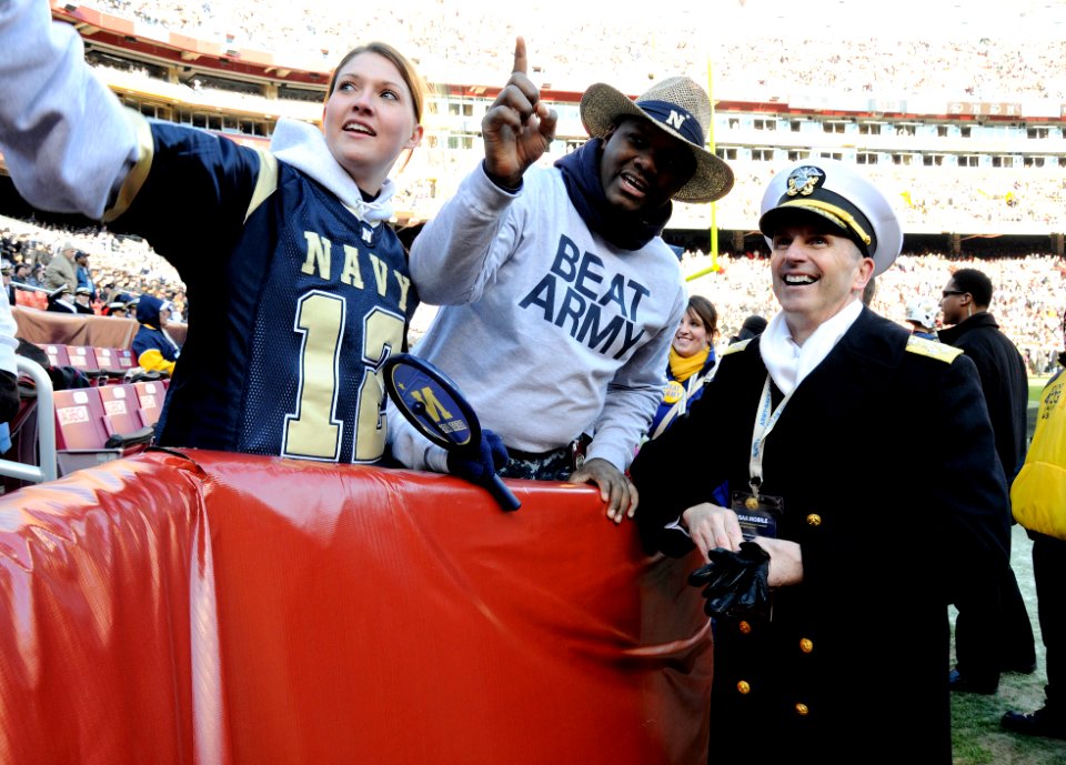 US Navy 111210-N-FC670-090 Chief of Naval Operations (CNO) Adm. Jonathan Greenert meets with fans before the 112th Army-Navy Football game at FedEx