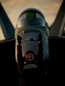 US Navy 111221-N-DR144-167 Aviation Electrician's Mate Airman Seth Orourke, a plane captain assigned to Strike Fighter Squadron (VFA) 81