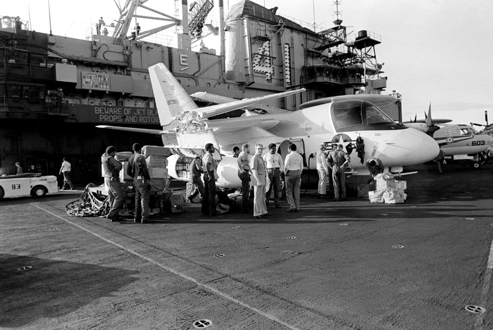 US-3A Viking on USS Midway (CV-41) 1980