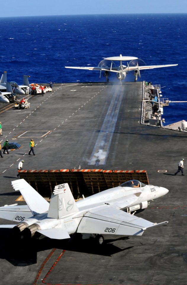 US Navy 111224-N-YB753-004 Jet launches from the flight deck