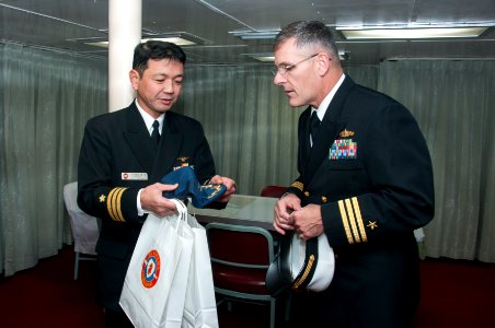 US Navy and Japan Maritime Self-Defense Force Sailors conduct sister ship tours 151218-N-RU971-220