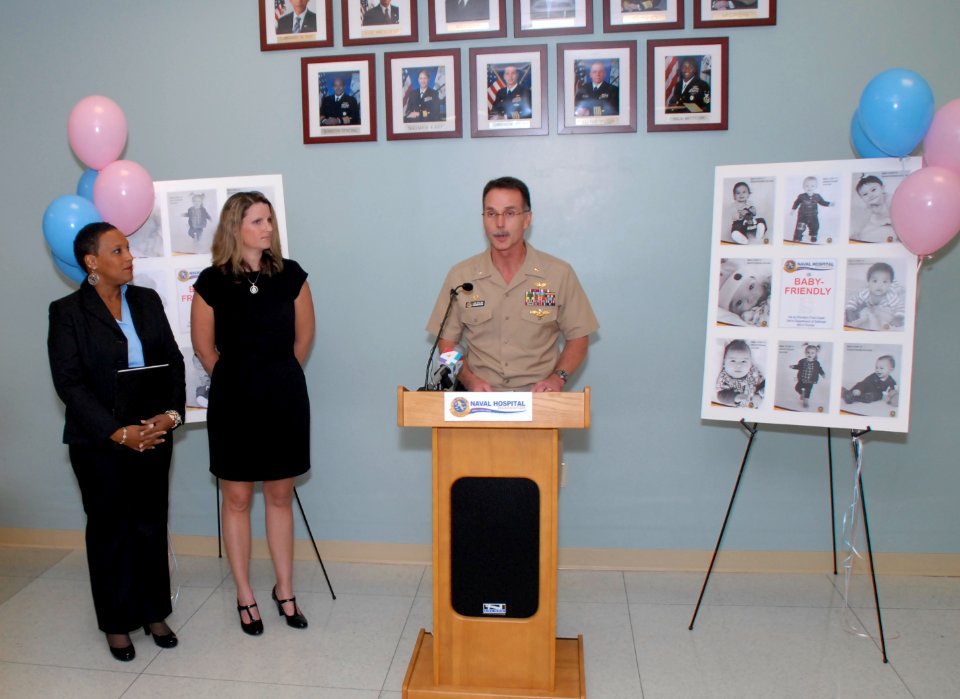 US Navy 111310-N-PE811-002 Capt. Lynn Welling, commanding officer of Naval Hospital Jacksonville, addresses nearly 50 patients, hospital staff and