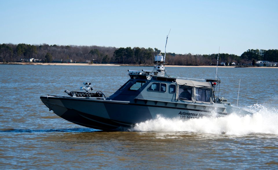 US Navy 120131-N-DU438-340 The U.S. Navy unmanned surface vessel, Powervent, owned by Naval Surface Warfare Center Combatant Craft Division (NSWC C