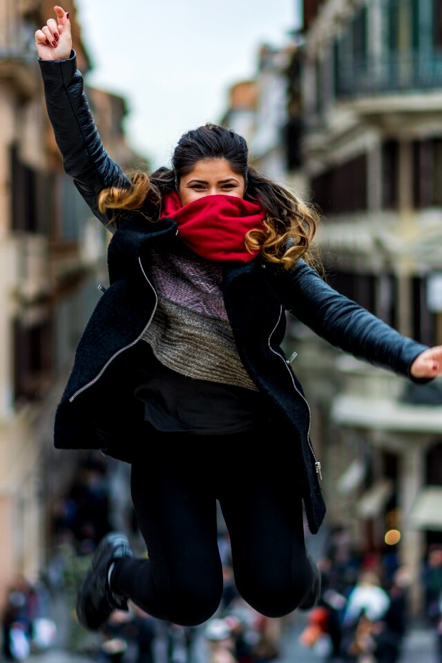 Jump mask smile