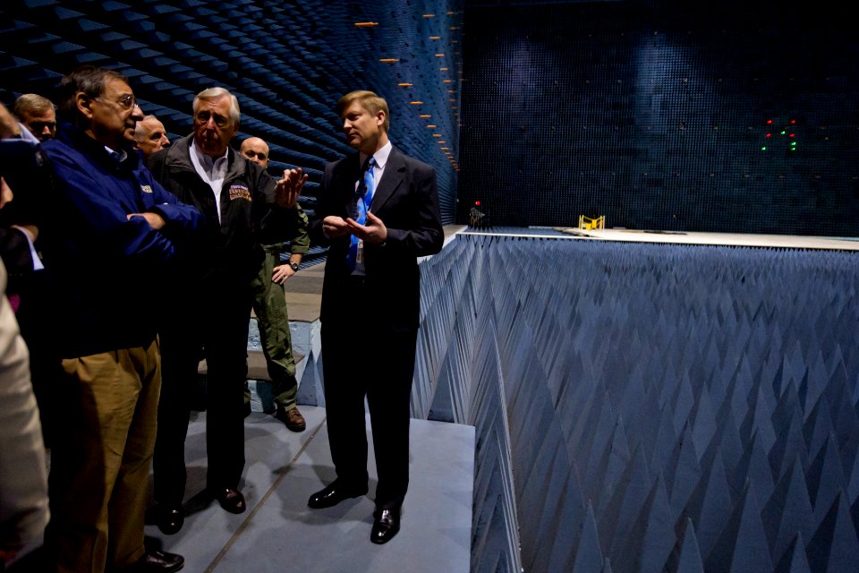 US Navy 120120-D-BW835-004 Secretary of Defense Leon E. Panetta and Congressman Steny Hoyer (D-Md) are shown the Advanced Systems Integration Labor