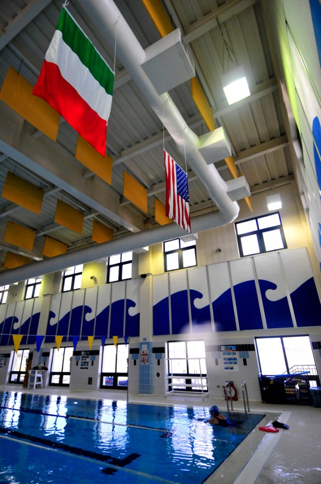 US Navy 120125-N-IZ292-180 A woman swims laps at the Capodichino Fit Zone indoor pool during the morale, welfare and recreation aquatics sponsored