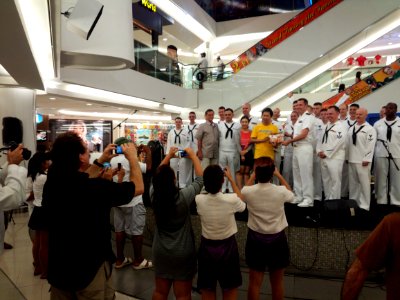 US Seventh Fleet Band's Far East Edition Brass Band performs a public concert 140511-N-ZZ999-001