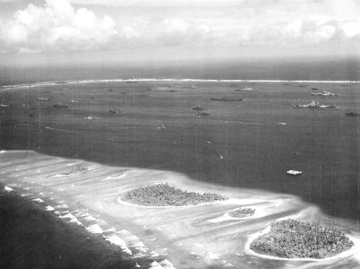 US warships at Majuro in 5 June 1944