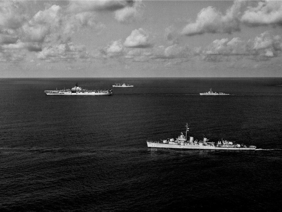 US Task Force 70.2 in the South China Sea in 1954