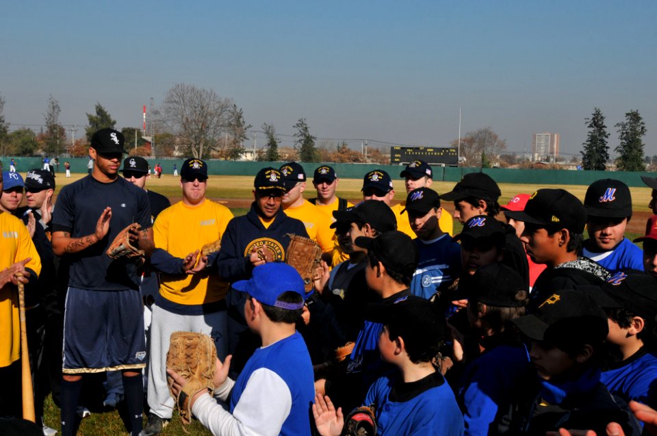 US sailors play baseball with Chilean youth 110625-N-NL541-142