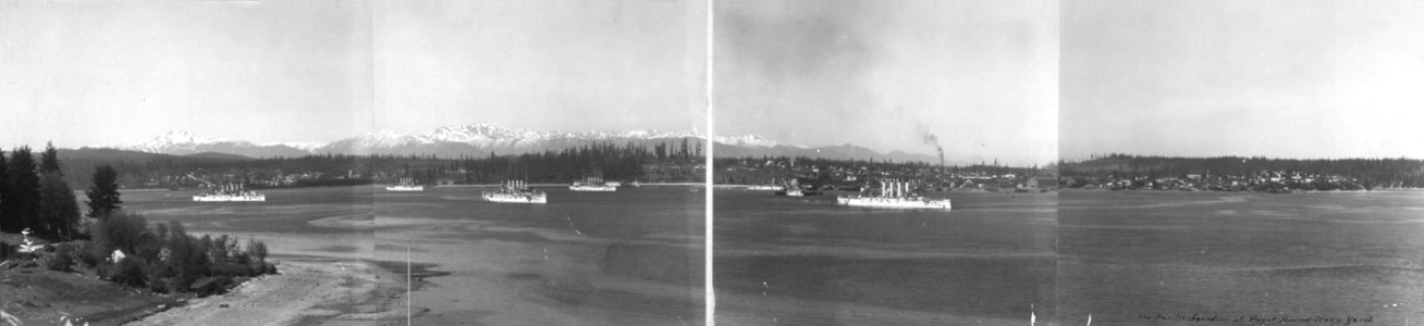 US Navy Pacific Squadron at Puget Sound 1908