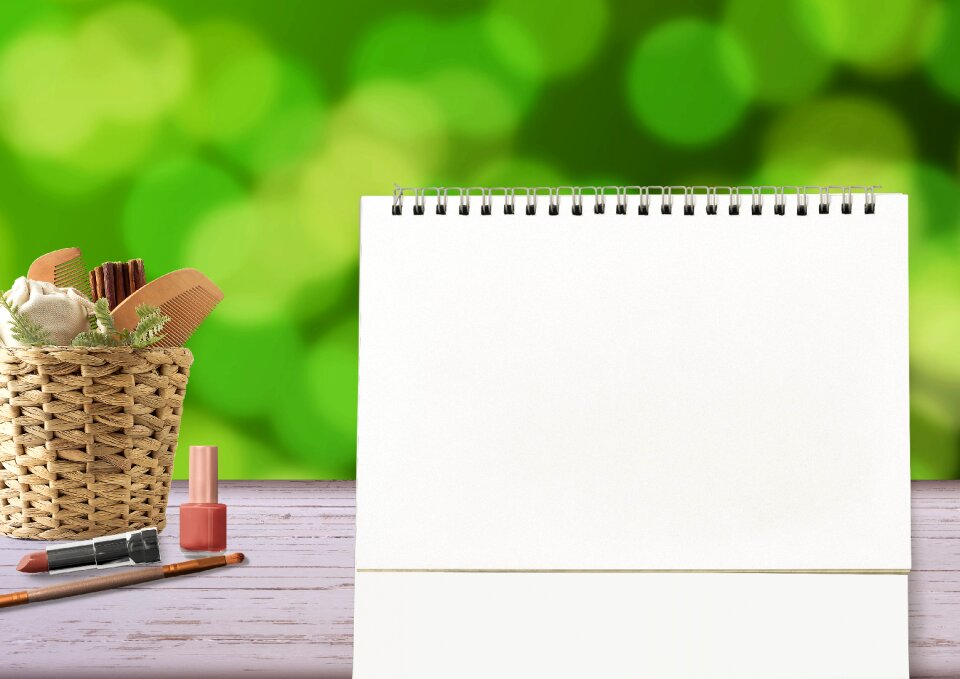 Calendar table calendar basket