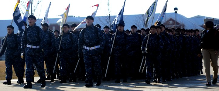 US Navy 120131-N-CD297-002 Recruits from Recruit Training Command march and sing cadences