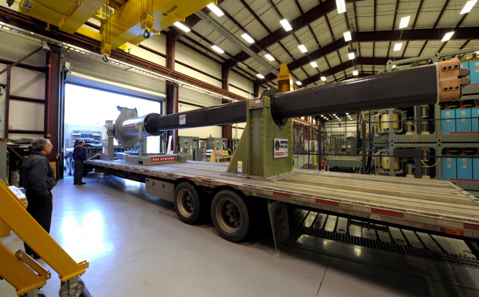 US Navy 120130-N-PO203-029 A prototype is maneuvered into place for government evaluation