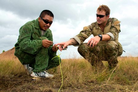 US Navy EOD works with Belizean forces as part of Southern Partnership Station 140714-N-IP743-487 photo